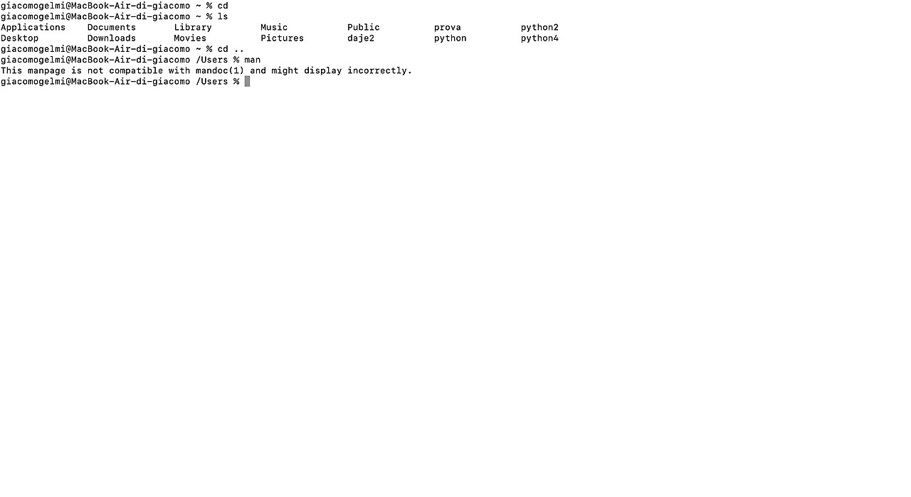 Output of a Python script running in a terminal window