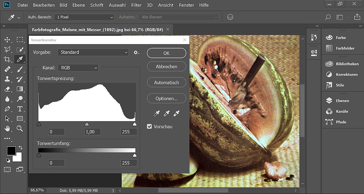 Screenshot of the Adobe Photoshop software interface