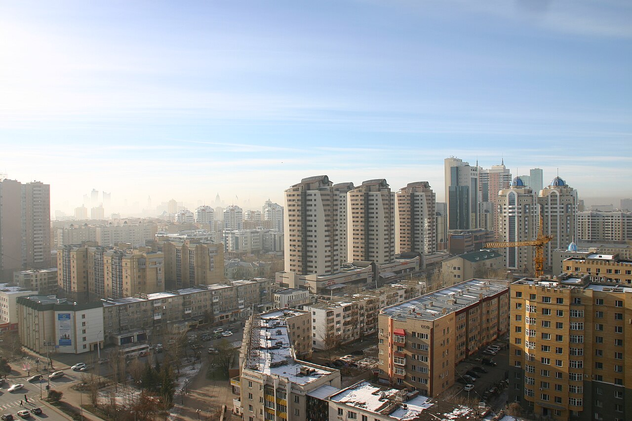 The skyline of Astana, the capital of Kazakhstan.
