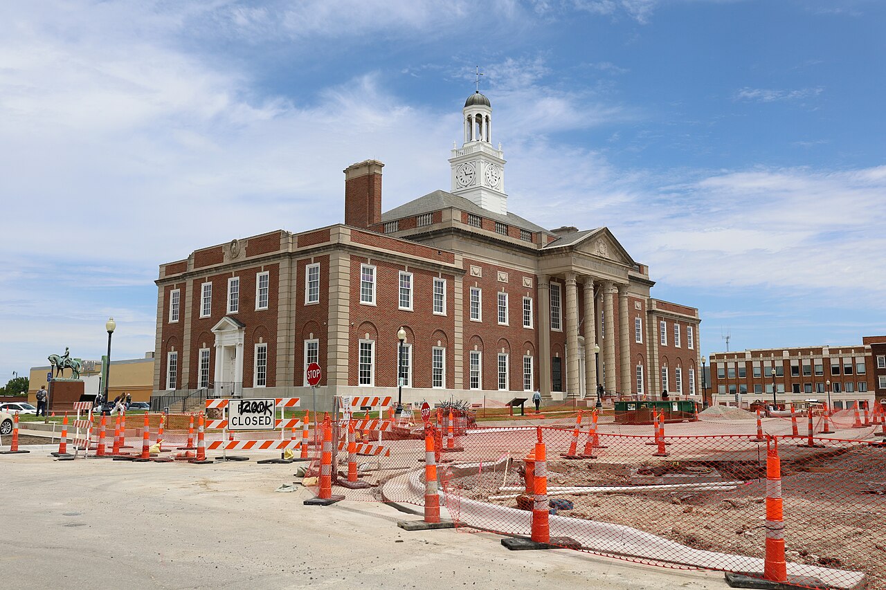 The historic Jackson County Courthouse in Independence, Missouri, the city where voters recalled a councilman over a data center vote